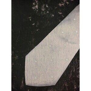 Vintage Johnny Carson Mens Neck Tie Gray Blue Accents Professional Suit